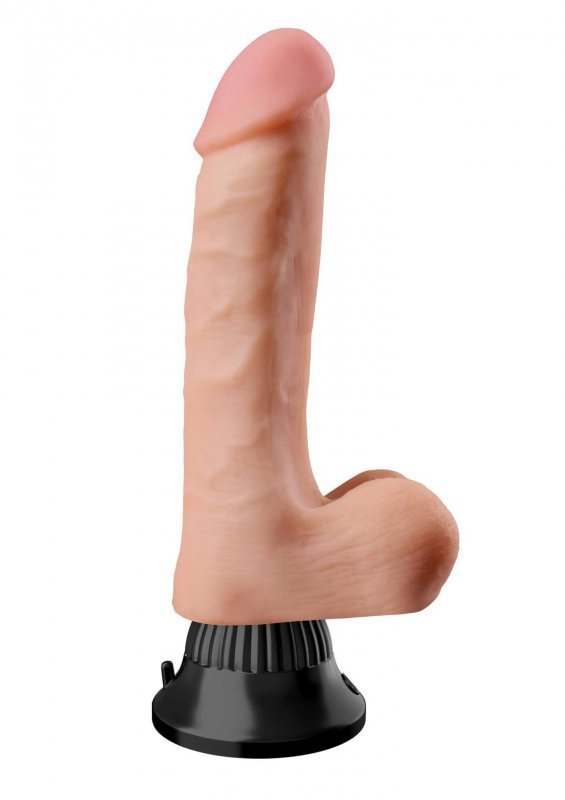 Realistyczne dildo wibrujące na przyssawce żylaste 16,5 cm