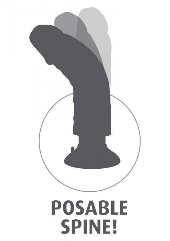 Cieliste wibrujące dildo zakrzywione na przyssawce 23 cm
