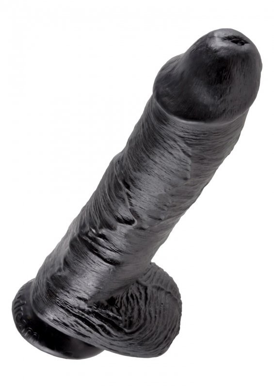 Czarne realistyczne dildo sztuczny penis na przyssawce 25,5 cm