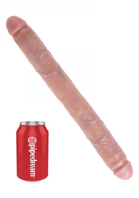 Realistyczne cieliste dildo z żyłami dla lesbijek 40 cm