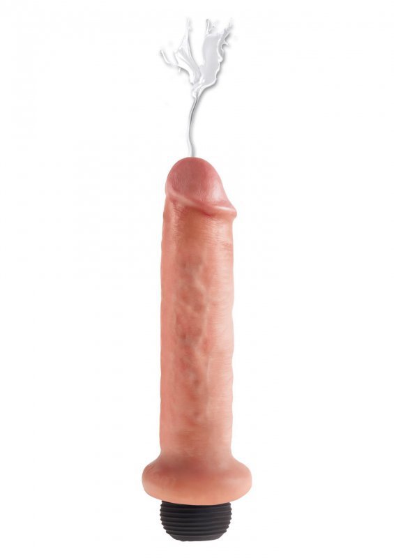 Realistyczne dildo penis z funkcją wytrysku 17,8 cm
