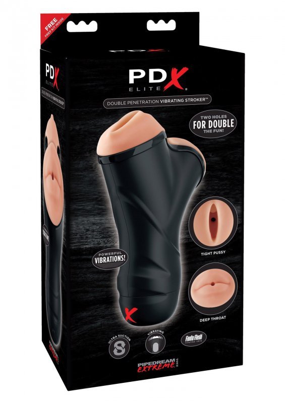 Podwójny masturbator y pochwa i usta 2w1 PDX Double