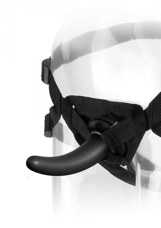 Strap-on uprząż małe gładkie dildo dla początkujących 
