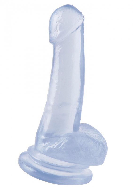 Przeźroczyste dildo z przyssawką 20 cm