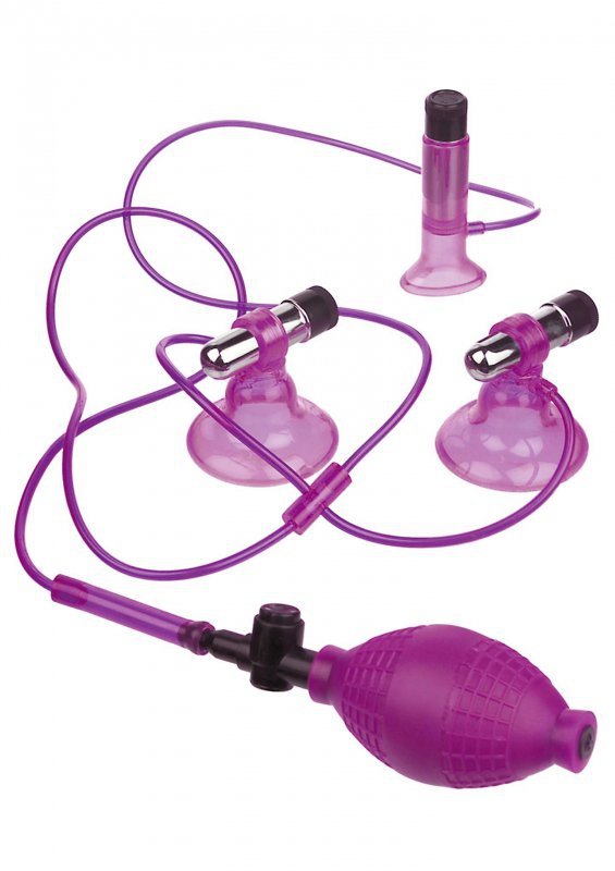 Pompka do sutków FF Vibrating Triple Super Suck-her