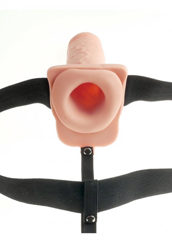 Realistyczna proteza nakładka sztuczny penis dildo z jądrami strap on 18 cm