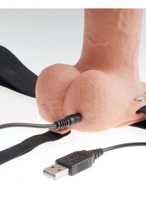 Realistyczna proteza nakładka sztuczny penis dildo z jądrami strap on 23 cm
