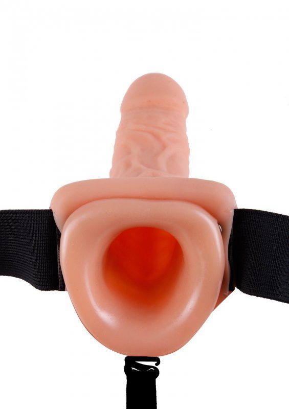 Realistyczna żylasta proteza penisa na pasku dildo strap on z wibracją