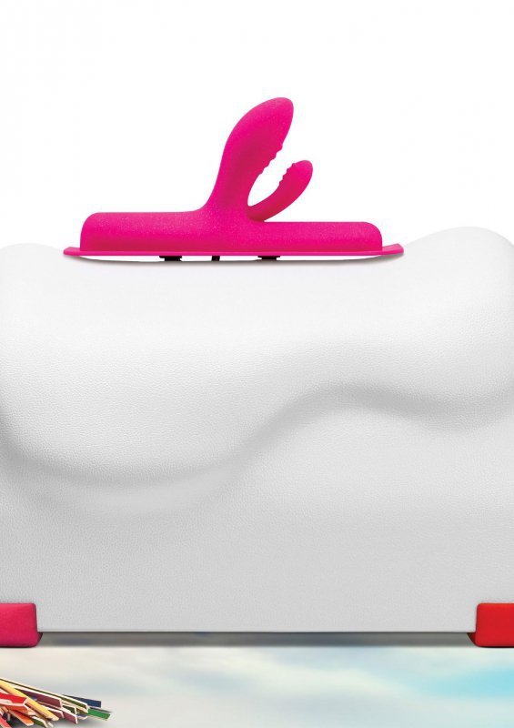 Nakładka na siedzisko podwójne dildo Cowgirl Unicorn Jackalope różowe