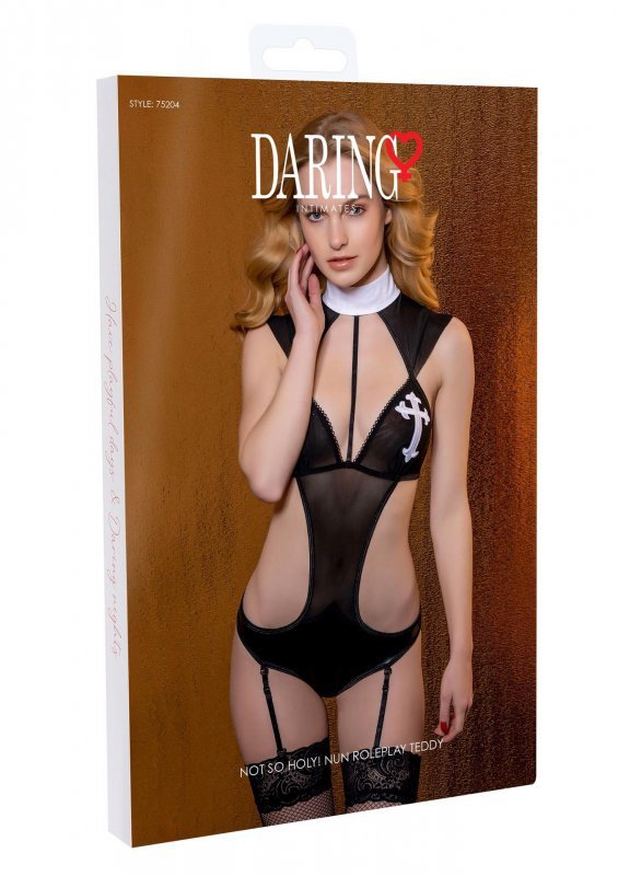 Seksowny bodystocking zakonnica NUN L/XL