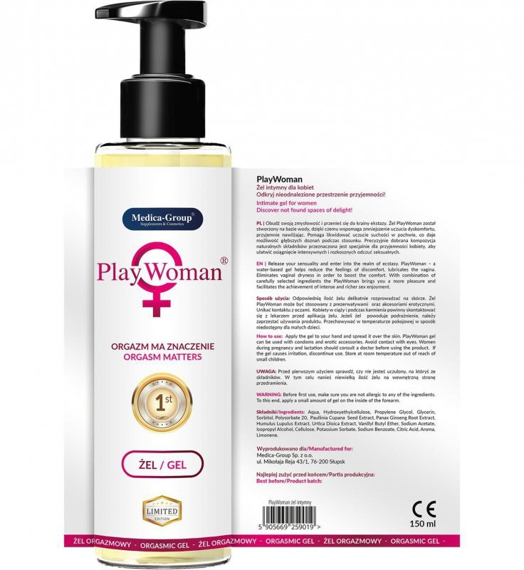 Żel orgazmowy dla kobiet z pompką 150 ml