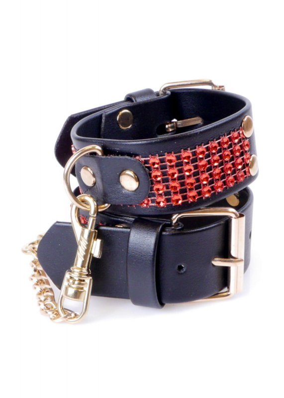 Kajdanki Fetish Boss Series kryształki 3 cm 