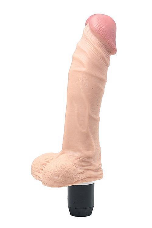 Realistyczne dildo wibrujące z jądrami 17,8 cm