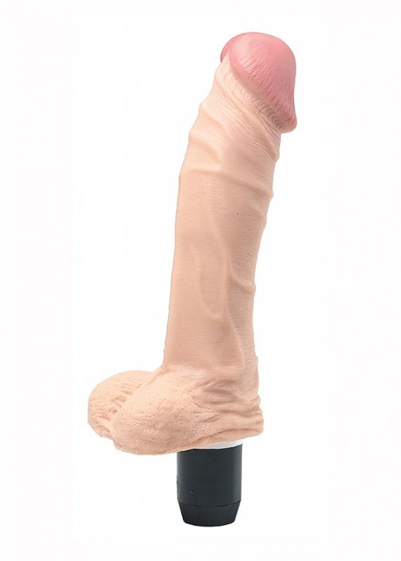 Realistyczne dildo wibrujące z jądrami 17,8 cm