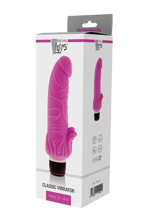 Silikonowy wibrator z wypustkami 17,8 cm