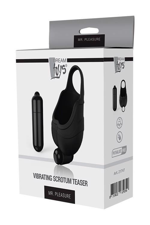 Wibrujący stymulator jąder z pierścieniem na penisamocny orgazm