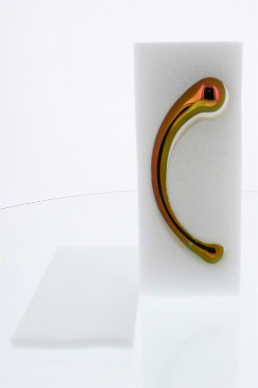 Szklane zakrzywione dwustronne dildo dla lesbijek 17 cm