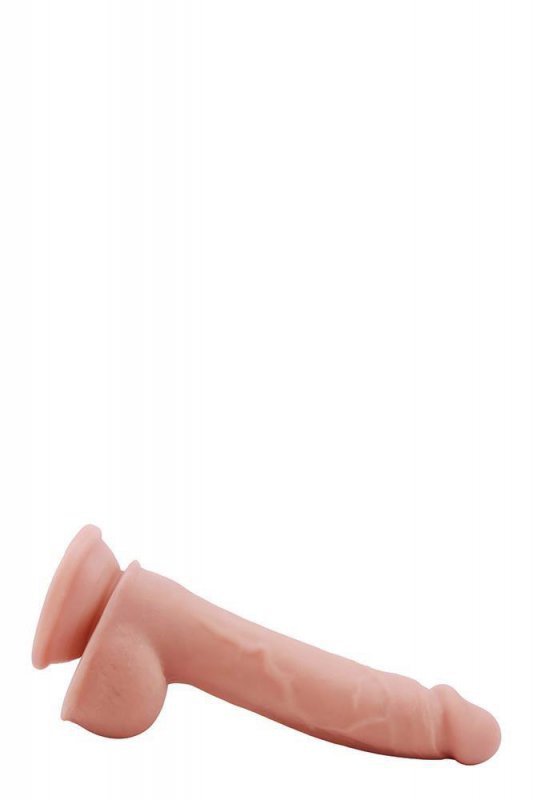 Realistyczne dildo na przyssawce cyber skóra 19 cm