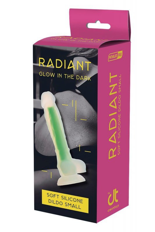 Radiant dildo świecące w ciemności mały rozmiar zielone 17,5