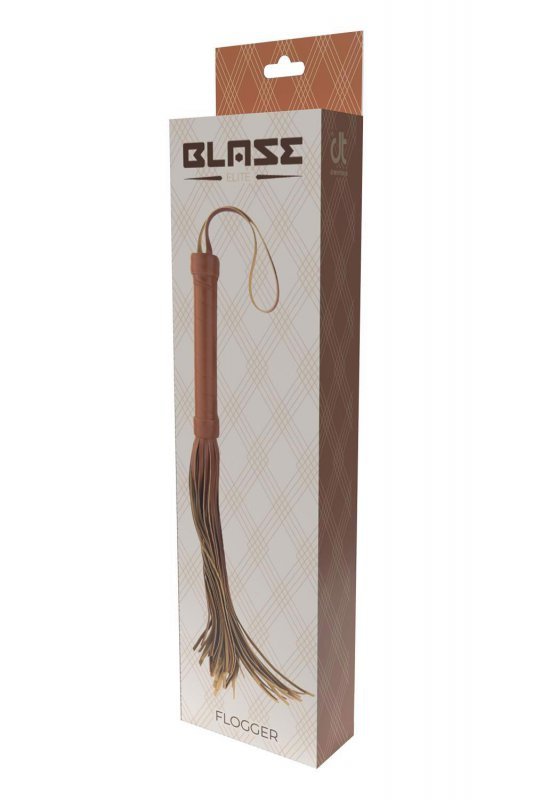Pejcz do chłosty BDSM brązowy BLAZE ELITE