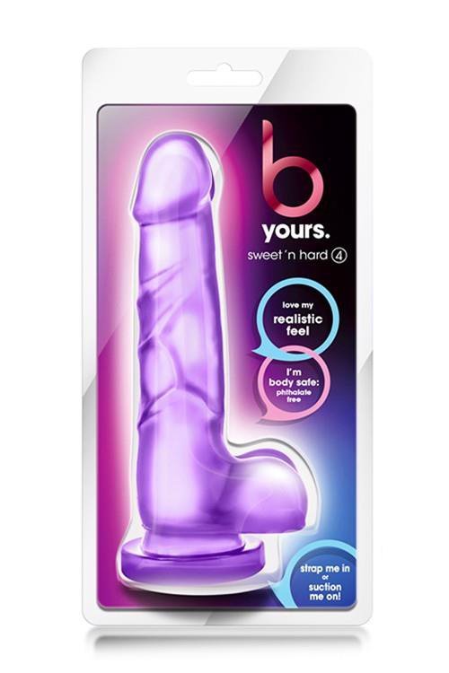 Twardy żelowy penis dildo na przyssawce 18 cm