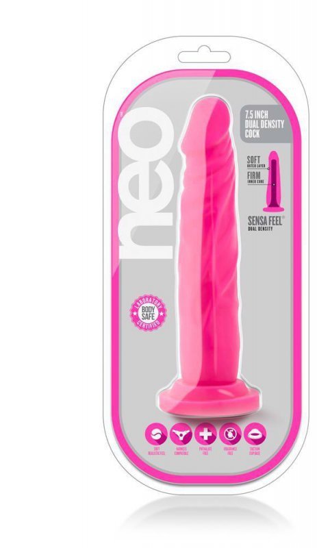 Różowe żylaste dildo penis na przyssawce pochwa oszaleje 19 cm