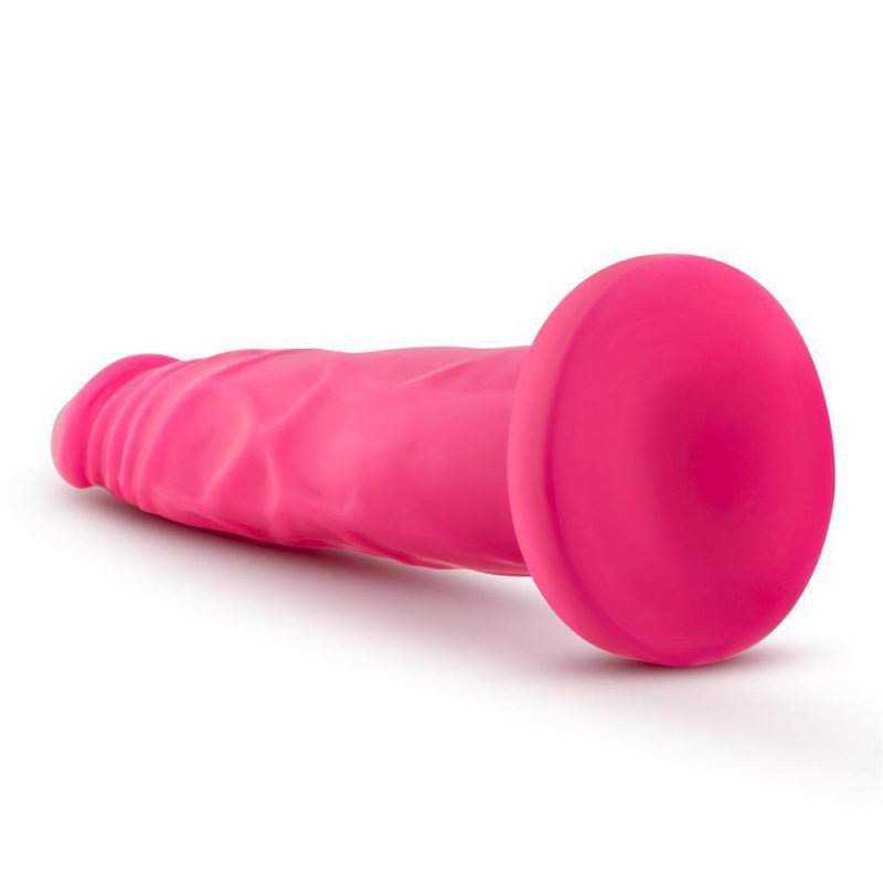 Różowe żylaste dildo penis na przyssawce pochwa oszaleje 19 cm
