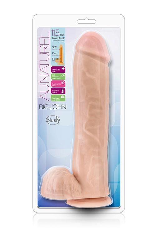 Duże realistyczne dildo penis z jądrami na przyssawce 29 cm