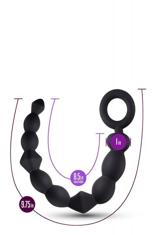 Anal adventures platinum silicone beginner anal beads black