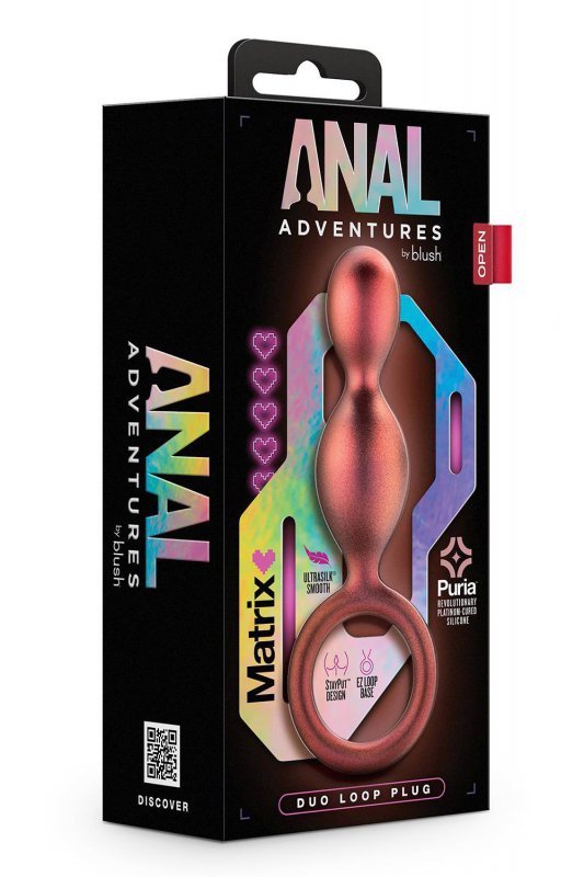 Elegancki korek analny z kulkami plug sonda z pierścieniem