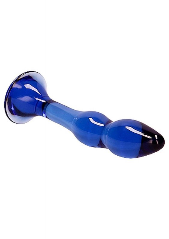 Wyprofilowane szklane dildo analne korek 15 cm