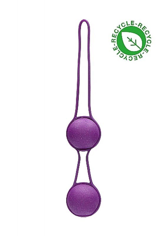 Podwójne kulki gejszy biodegradowalne sex stymulator fioletowe