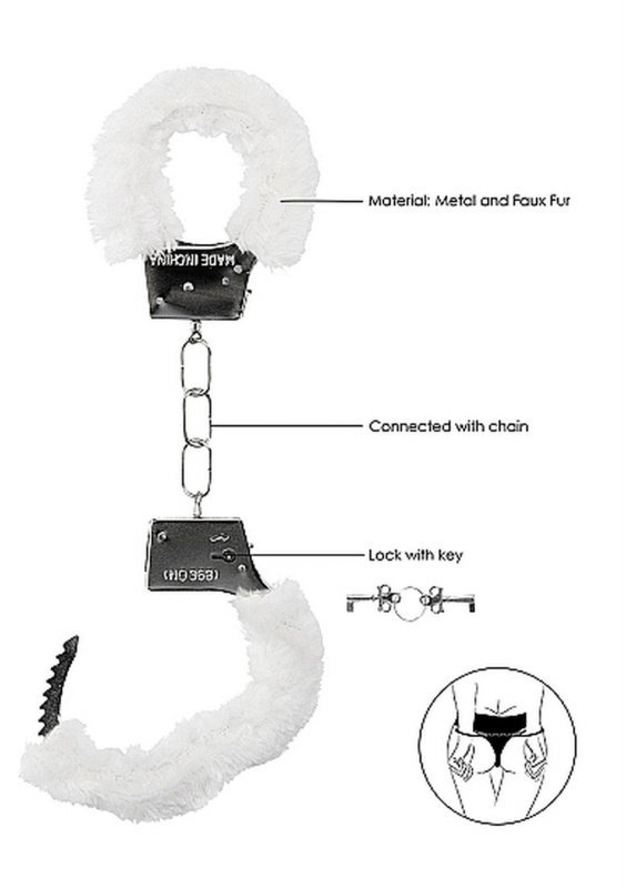 Beginner&quot;s Handcuffs Furry - white