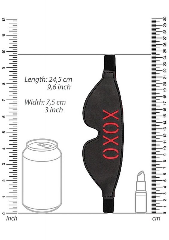 Sexy maska na oczy z napisem xoxo 