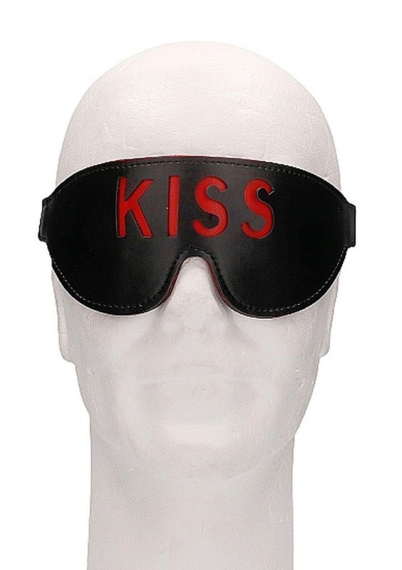Sexy maska na oczy z napisem kiss
