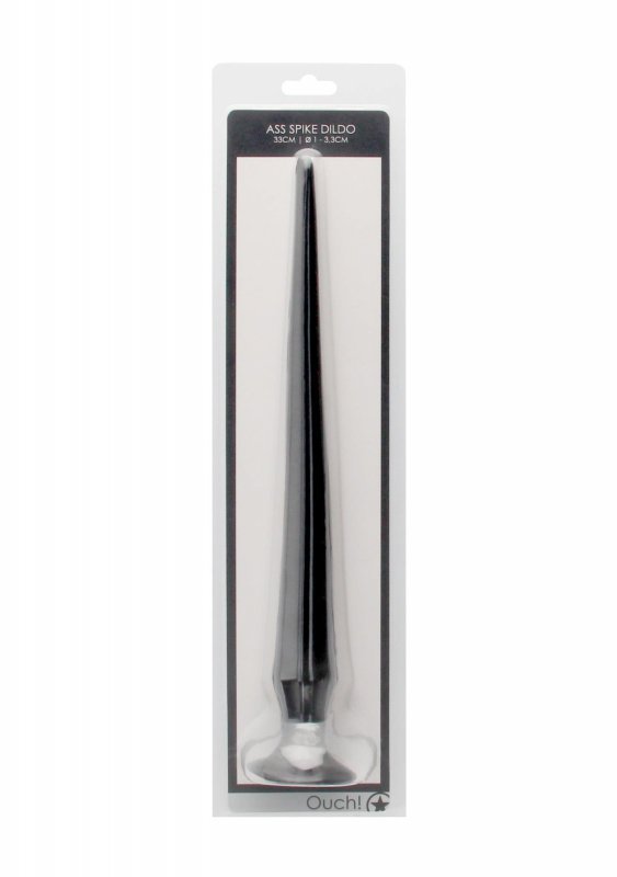 Mega długie spiczaste gładkie dildo analne 33 cm