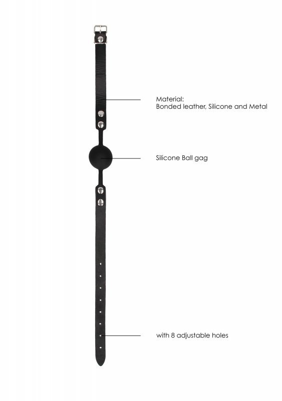 Knebel kulka do ust  adjustable bonded leather straps