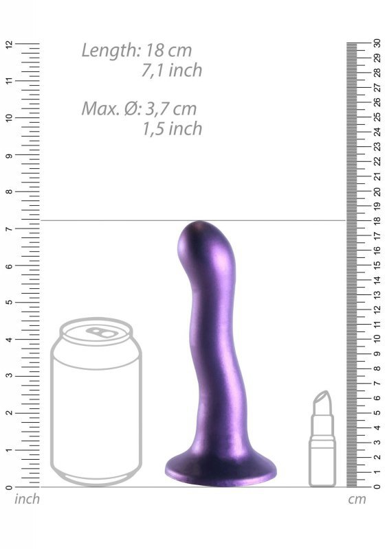 Ultra Soft Silicone Curvy G-Spot Dildo - 7&#039;&#039; / 17 cm