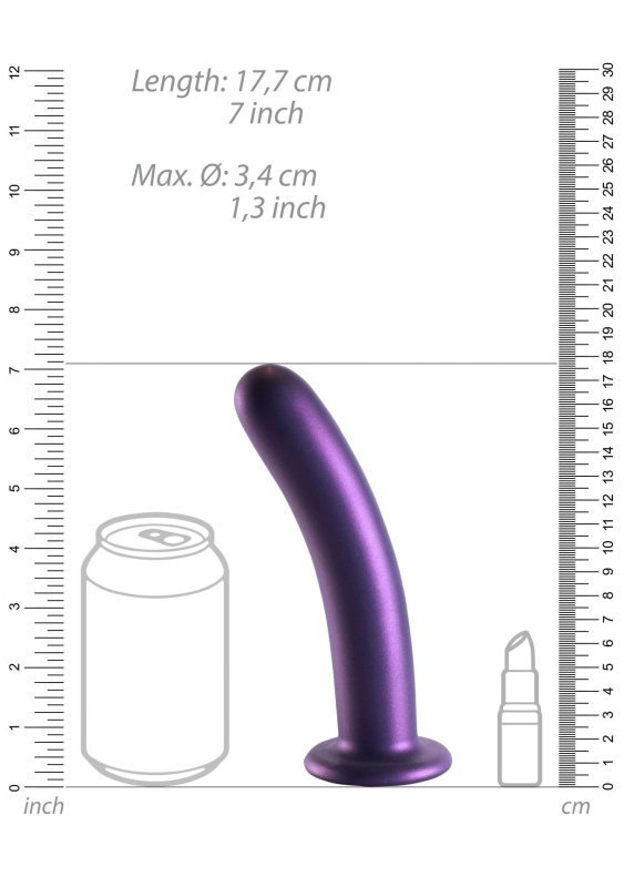 Smooth Silicone G-Spot Dildo - 7&#039;&#039; / 17 cm