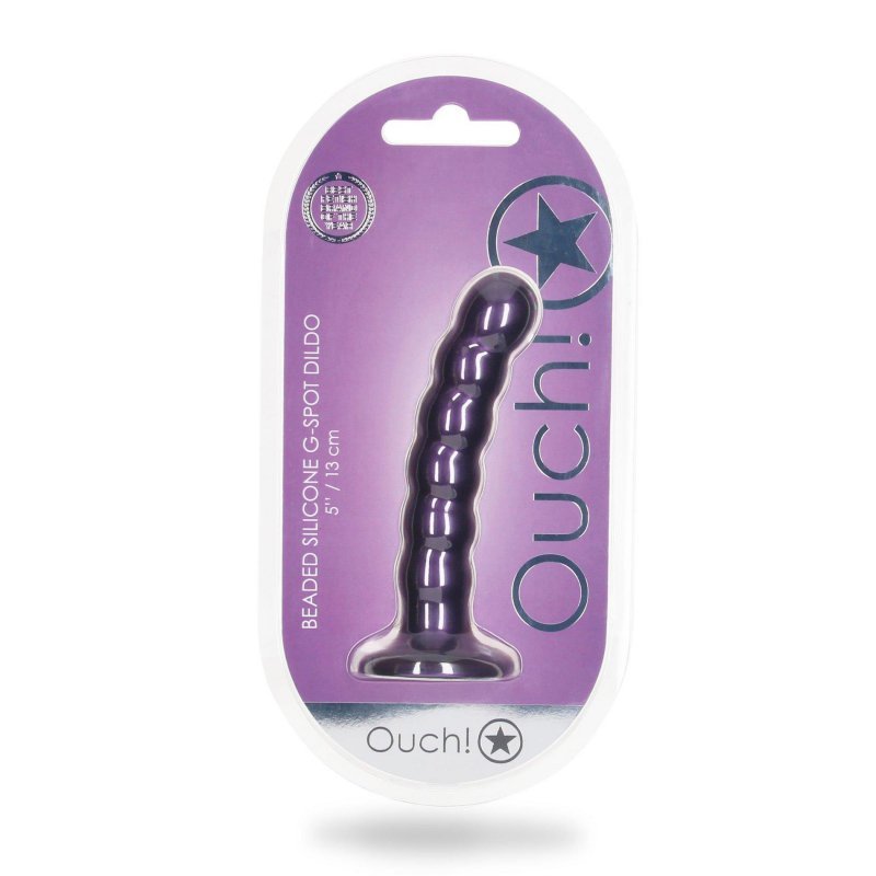 Beaded Silicone G-Spot Dildo - 5&#039;&#039; / 13 cm