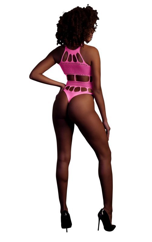 Body with Grecian Neckline - neon pink - XS/XL