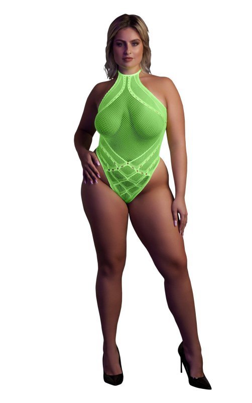 Body with Halter Neck - neon green - XL/XXXXL