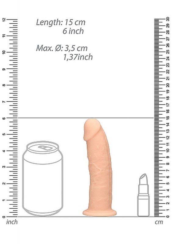 Dildo bez jąder na przyssawce 15,3 cm