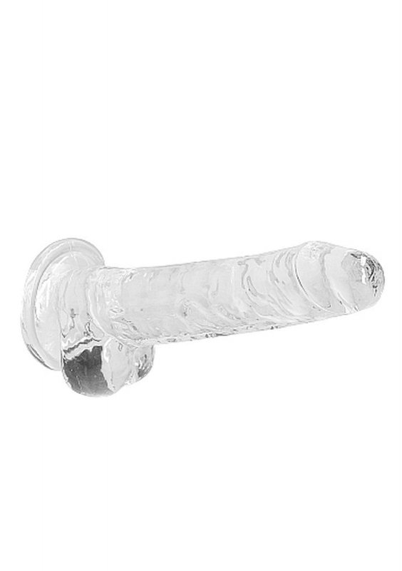 Realistyczny penis na przyssawce dildo clear 18 cm