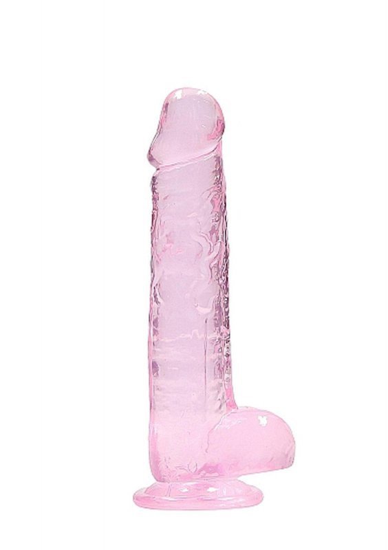 Realistyczny penis na przyssawce dildo różowy 20 cm