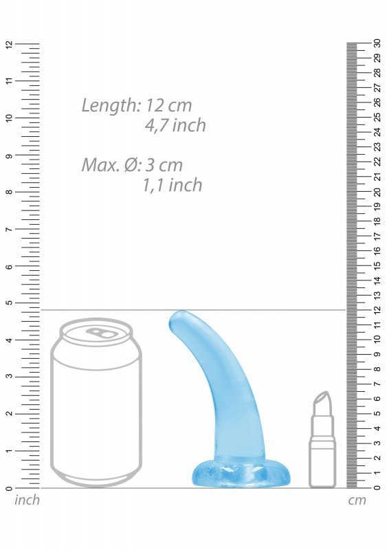 Dildo analne korek na przyssawce zielony niebieski 12 cm