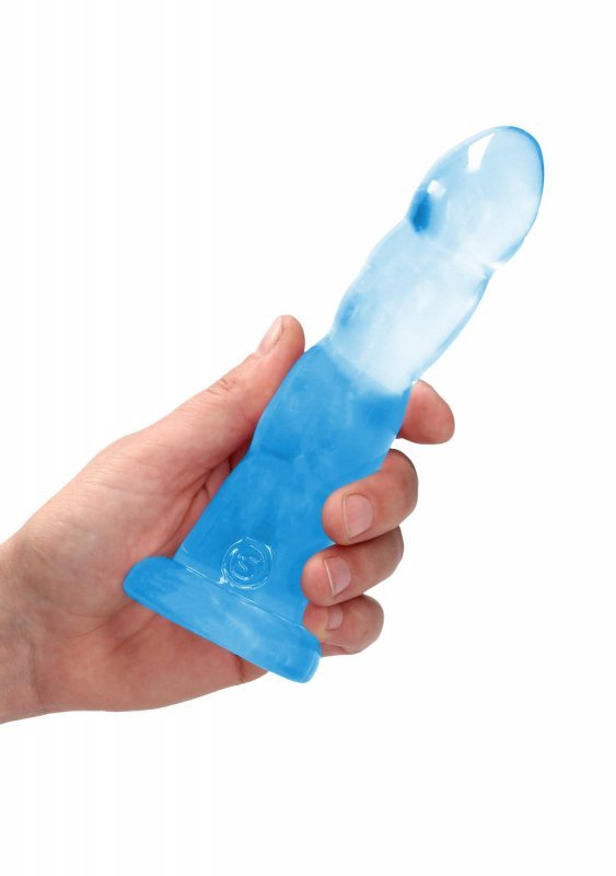 Dildo analne z wypustkami na przyssawce niebieskie 17,8 cm