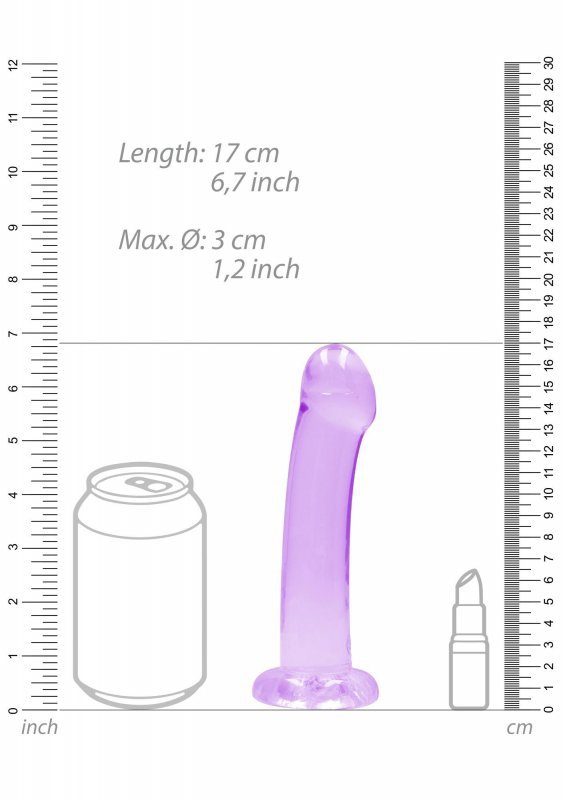 Realistyczne dildo analne na przyssawce fioletowe 17,8 cm