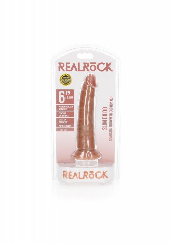Smukły penis dildo na mocnej przyssawce 15 cm