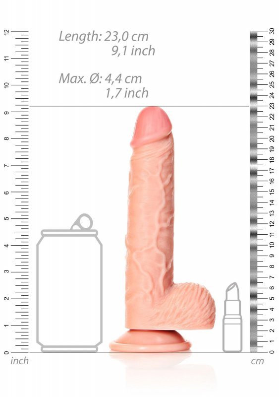 Naturalny penis na mocnej przyssawce dildo  20,5 cm